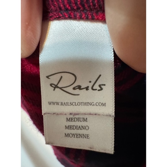 Rails Grunge Indie Sleaze Soft Girl Plaid Button Down Shirt Women's M 90s Retro - Picture 6 of 7